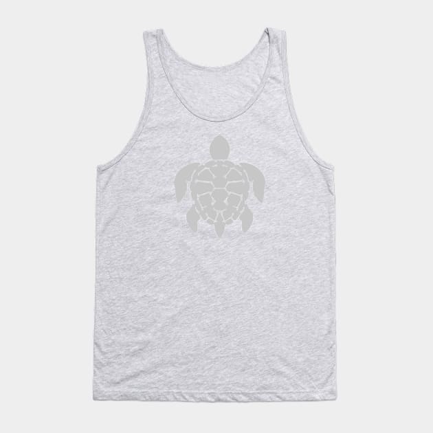 Turtle sihouette (light grey) Tank Top by helengarvey